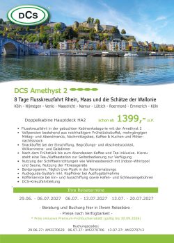 Rhein, Maas und die Schätze der Wallonie0807